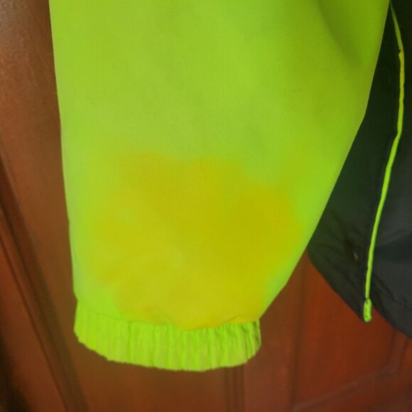 Vintage Woolrich Mens Windbreaker Jacket Green/Black Hooded Zip-Up Adjustable M - Picture 5 of 9